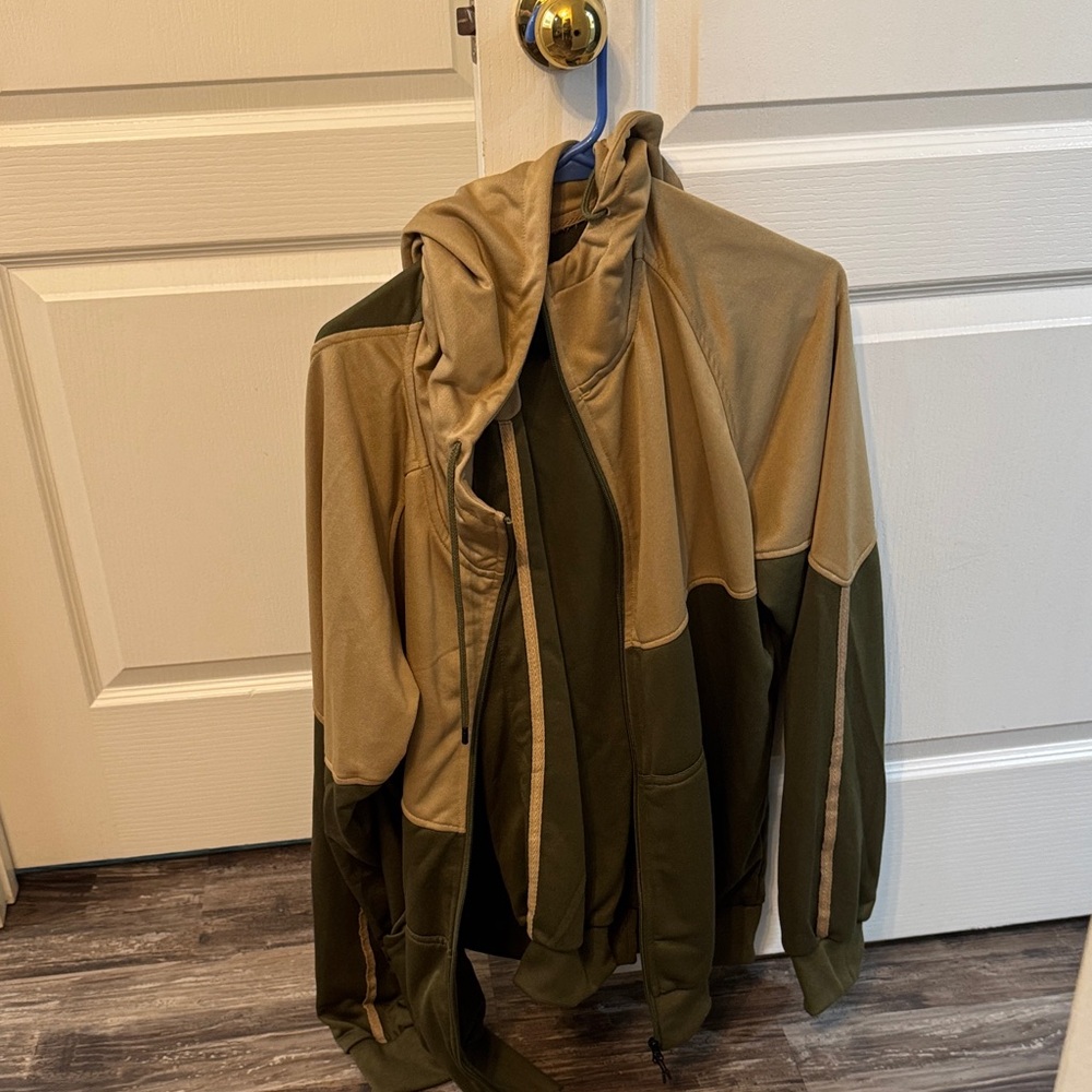 Men's Olive and Tan Track Suit